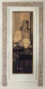 Fernand Khnopff White Black and Gold USA oil painting artist